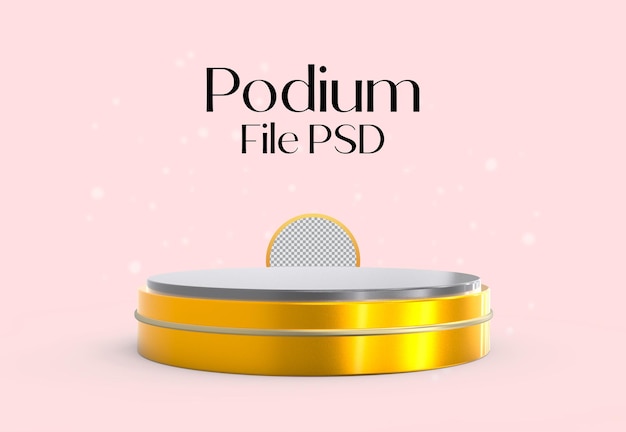 PSD podium 3d render