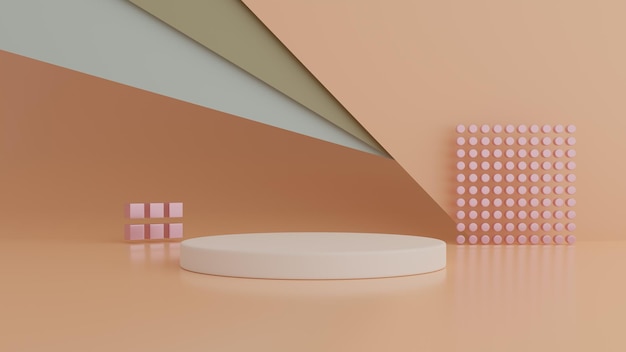 podium background for product. minimal concept. 3d rendering