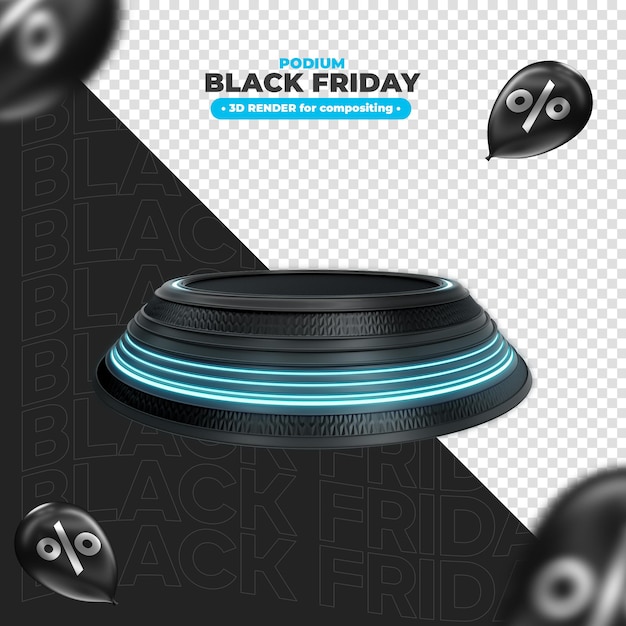 Podium Black Friday Render 3d Do Kompozycji