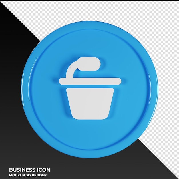 PSD podium business icon 3d render illustration