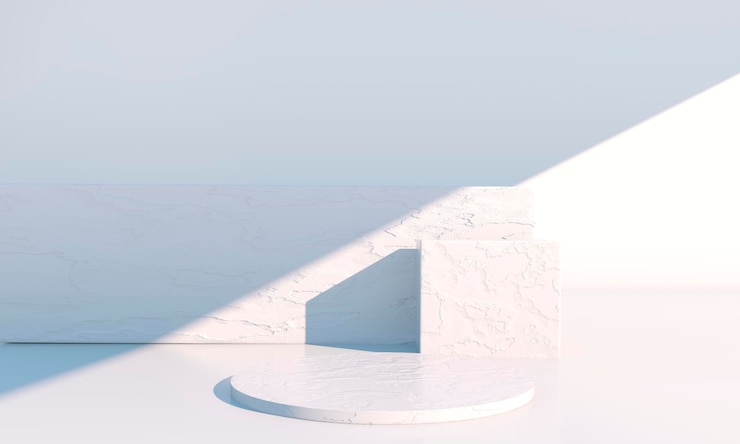 PSD 3d 呈現的演講台設計呈現