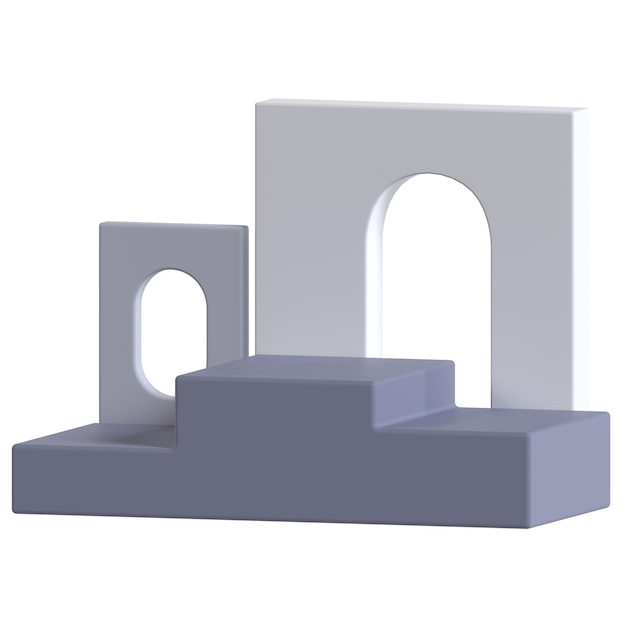 Podium Display Abstract 3D Object Geometry