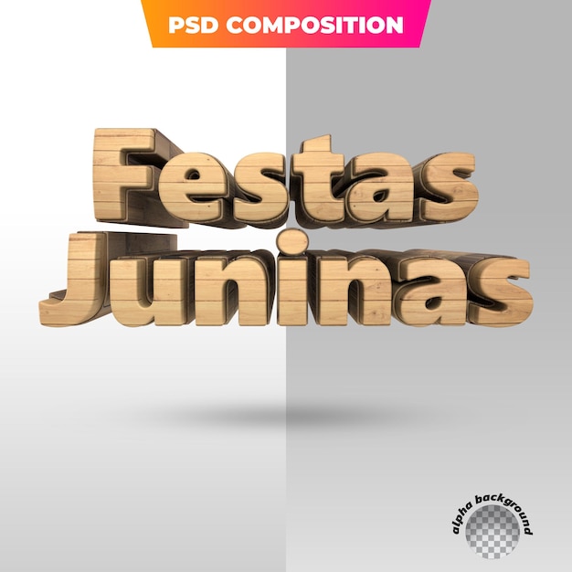 Podium festa junina 3d element voor compositie