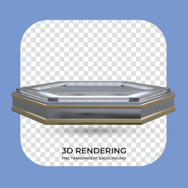 Podium for display product 3d rendering transparent background