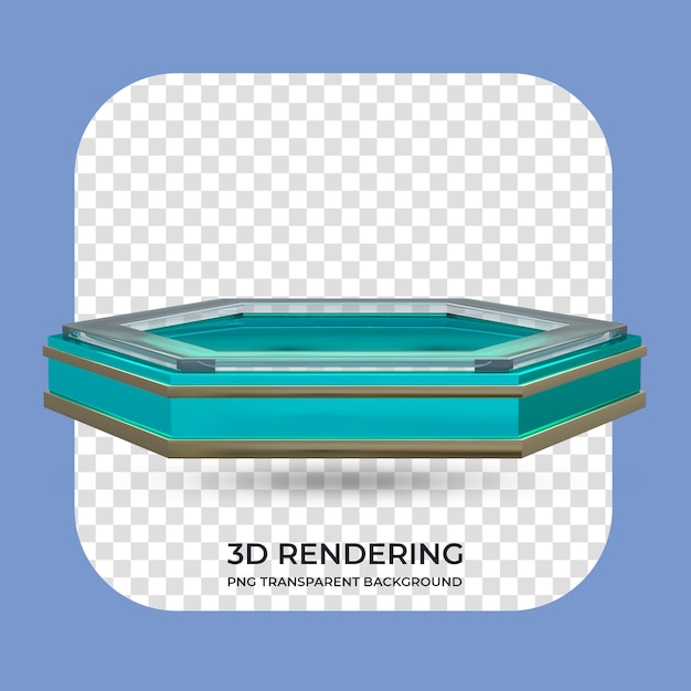 Podium for display product 3d rendering transparent background