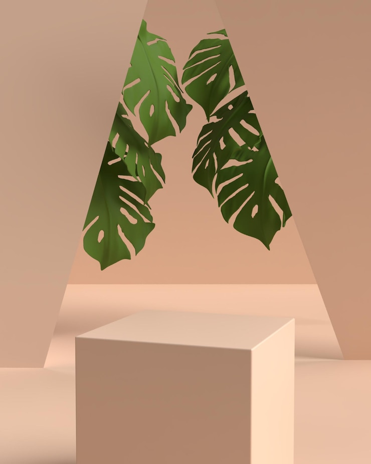 PSD podium kształtu geometrii abstrakcyjnej sceny 3d do wyświetlania produktów
