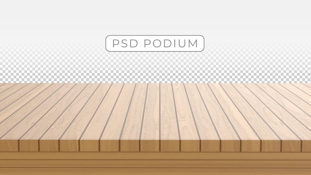 PSD podium na blat z drewna 3d