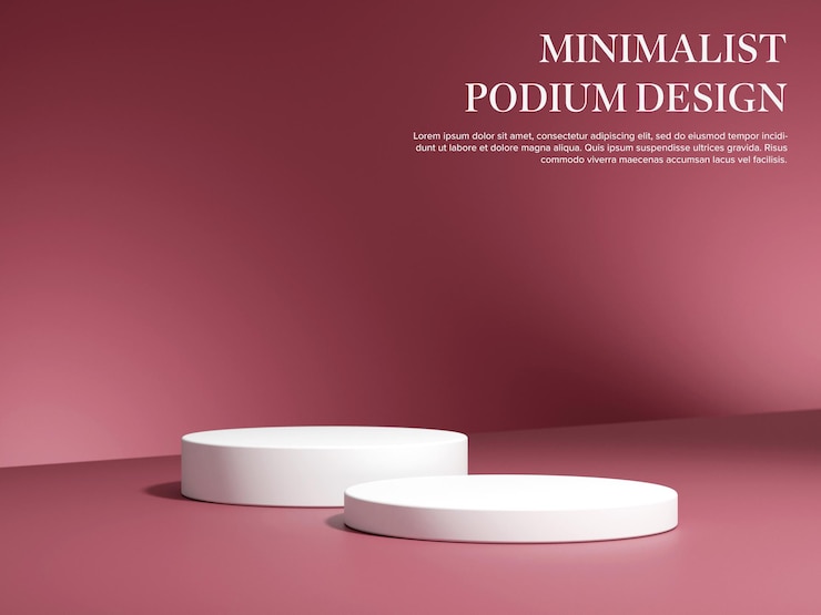 PSD podium pedestal stage empty scene luxury product display natural background for product placement on gradient background