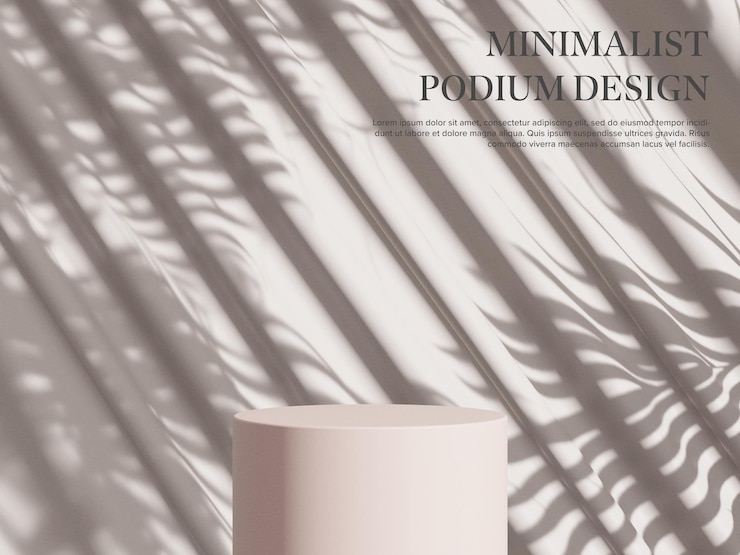 PSD podium pedestal stage empty scene luxury product display natural background for product placement