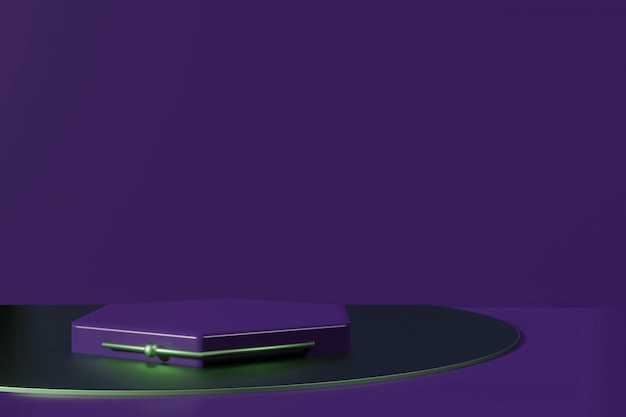 podium platform product presentation in 3d rendering scene creator