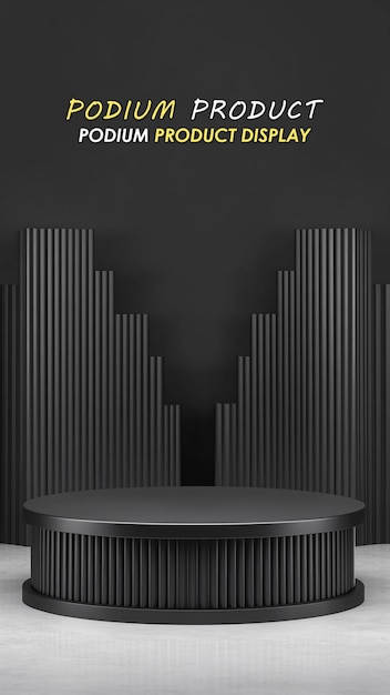 Podium for product display Summer and natural stage display mockup for show product presentation