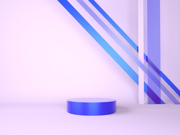 PSD podium produktu na pastelowej 3d abstrakcyjnej koncepcji minimalnej geometrii