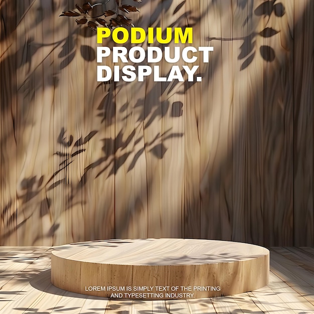 PSD podium stage display mockup for product presentation podium for product display showcase