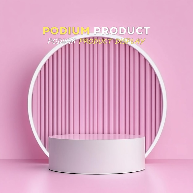 Podium voor productvertoning Zomer en natuurlijke podiumvertoning mockup voor showproductpresentatie