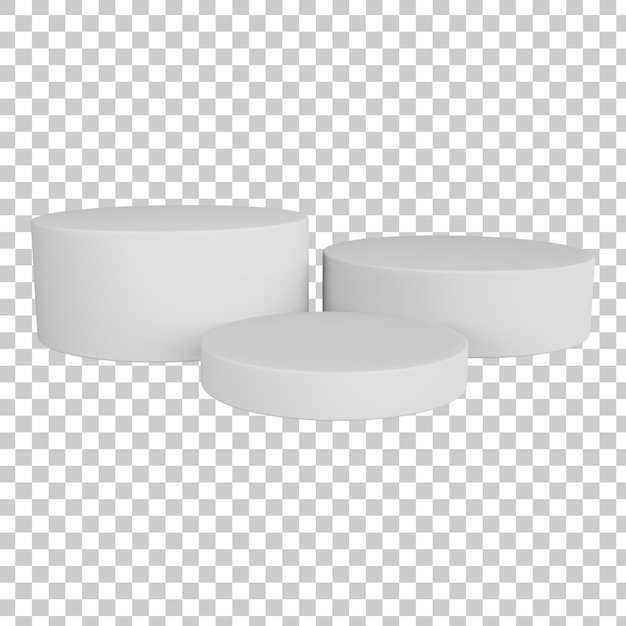 表彰台の白い3D要素