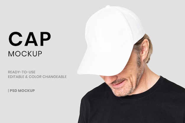 Podstawowy szablon psd makiety czapki do reklamy modowej nakrycia głowy