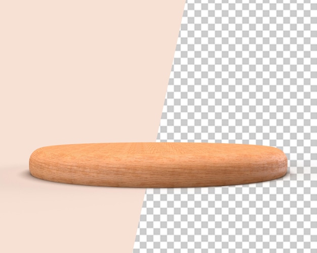 Poduim wooden product stage 3d render