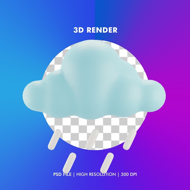 Pogoda 3d Ilustracja Renderowania Na Białym Tle