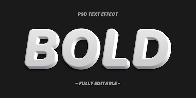 PSD pogrubiony efekt tekstowy 3d