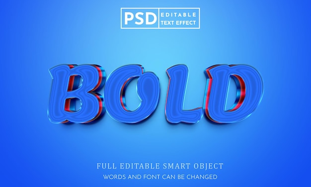 Pogrubiony Szablon 3d Efekt Stylu Tekstu Premium Psd