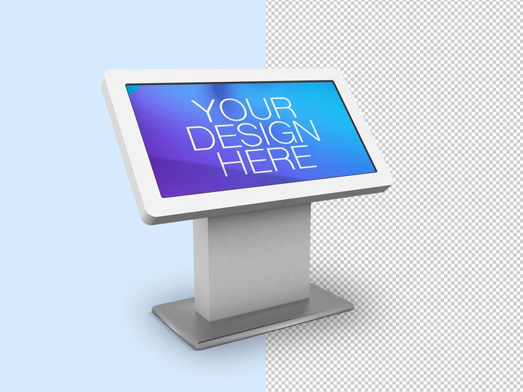 PSD point of information mockup isolated