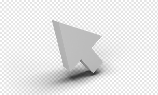 PSD pointer arrow icon 3d render