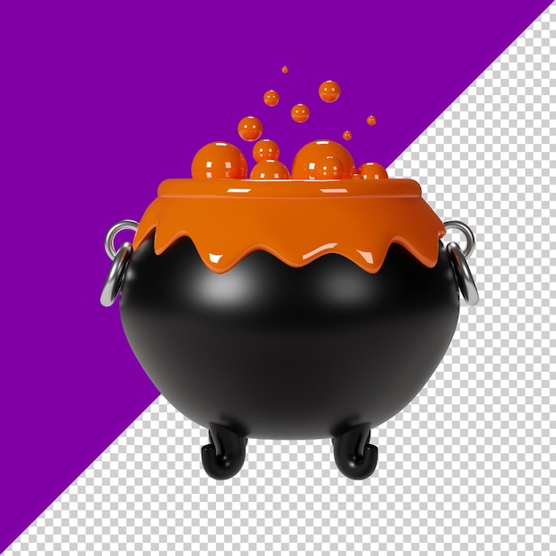 Poison pot isolated 3d render