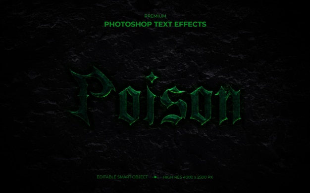 Poison Text Effect Mockup