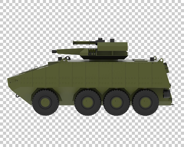 Pojazd wojskowy na przezroczystym tle ilustracja renderowania 3d