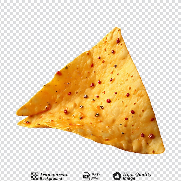PSD pojedynczy chip nacho izolowany na przezroczystym tle