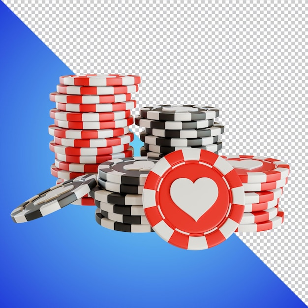 PSD poker chip 3d render isolated