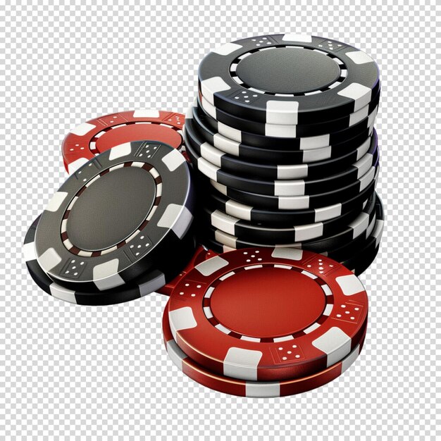 Poker chip isolated on transparent background