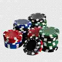 PSD poker chip isolated on transparent background