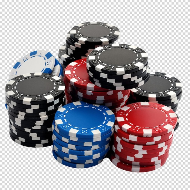 PSD poker chip isolated on transparent background