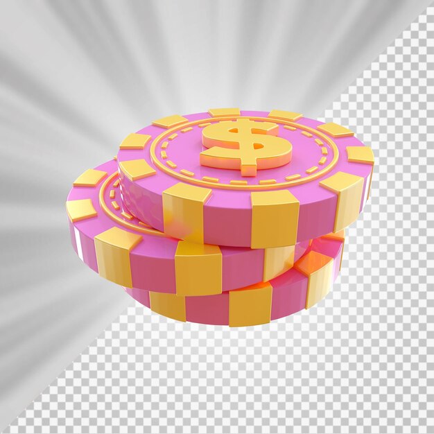 PSD poker chips casino 3d