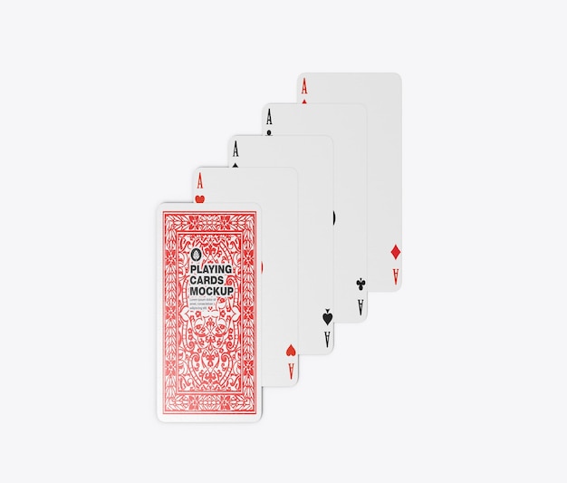 PSD poker playing cards mockup