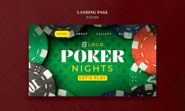 Poker sjabloonontwerp