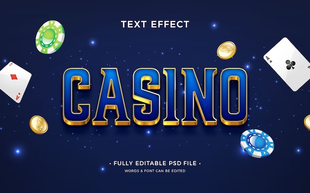 PSD poker text effect