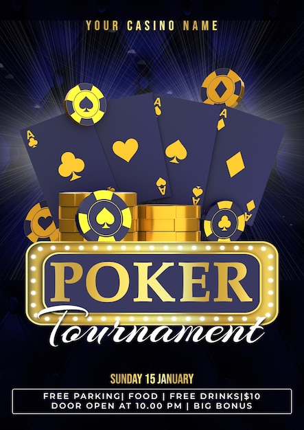 Poker toernooi flyer