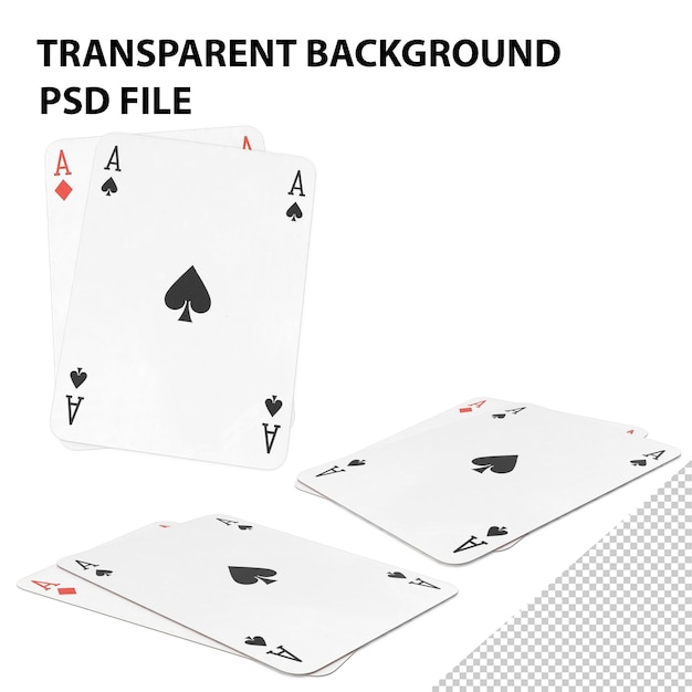 PSD pokerhand aces png