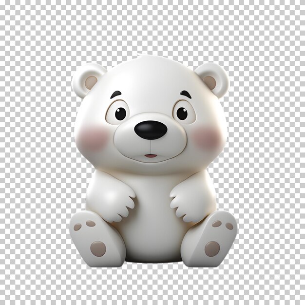 PSD polar bear isolated on transparent background