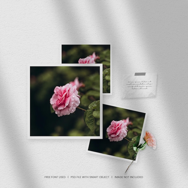 Modello di mockup polaroid