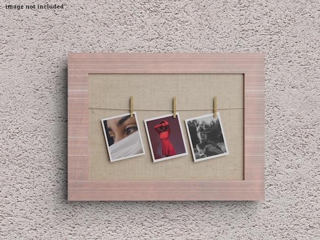 Mockup di cornici fotografiche polaroid