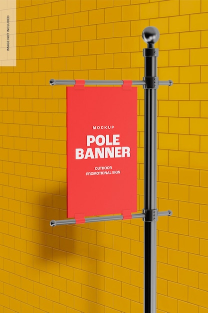 Pole banner mockup