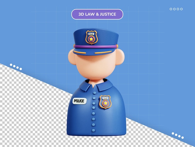 PSD Полицейская кепка 3d значок