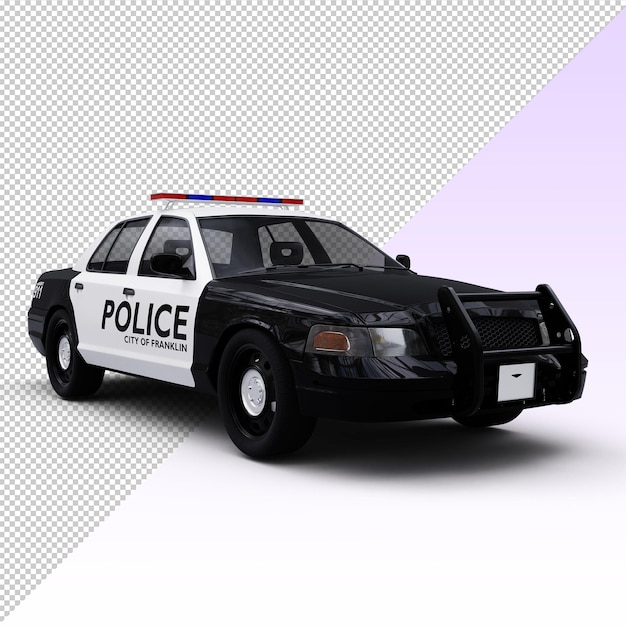 PSD police car isolated