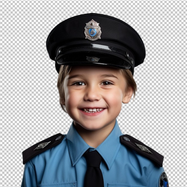 PSD modello di bambino poliziotto