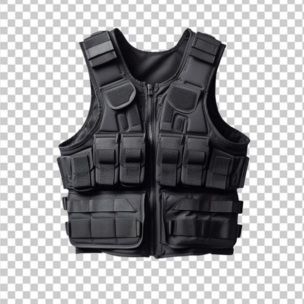 PSD police steel vest object with transparent background