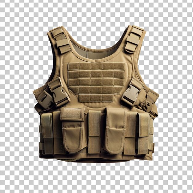 PSD police steel vest object with transparent background