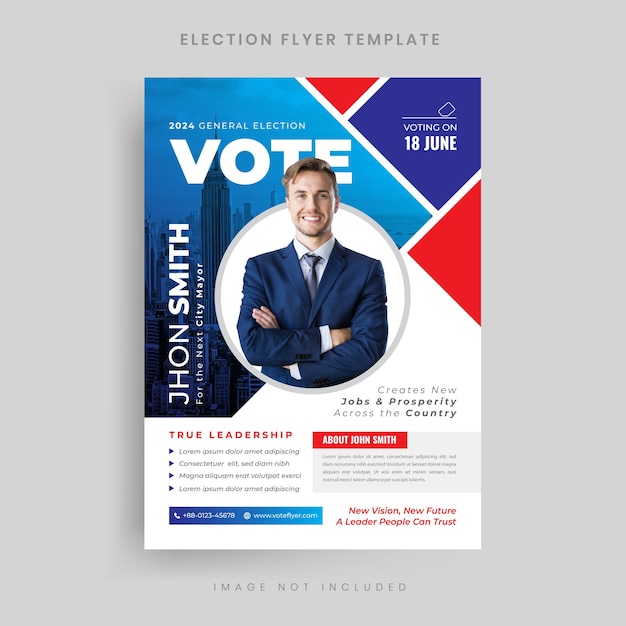 PSD political election vote flyer template design